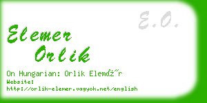 elemer orlik business card